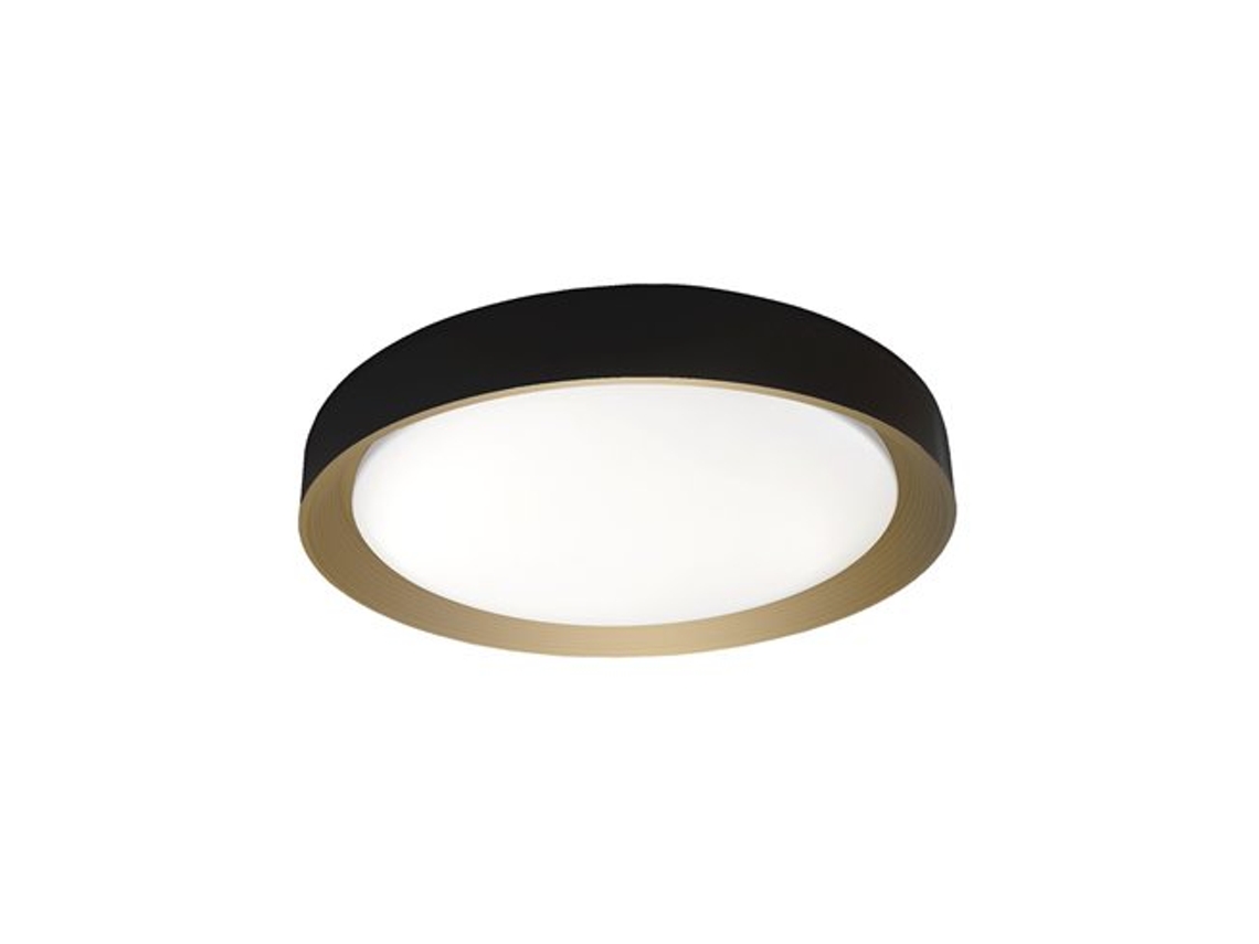 Plafón Lucy Negro/oro Led 60w 3000-4200-6500k 5400lm (ø50x50x7,5cm) Con Mando