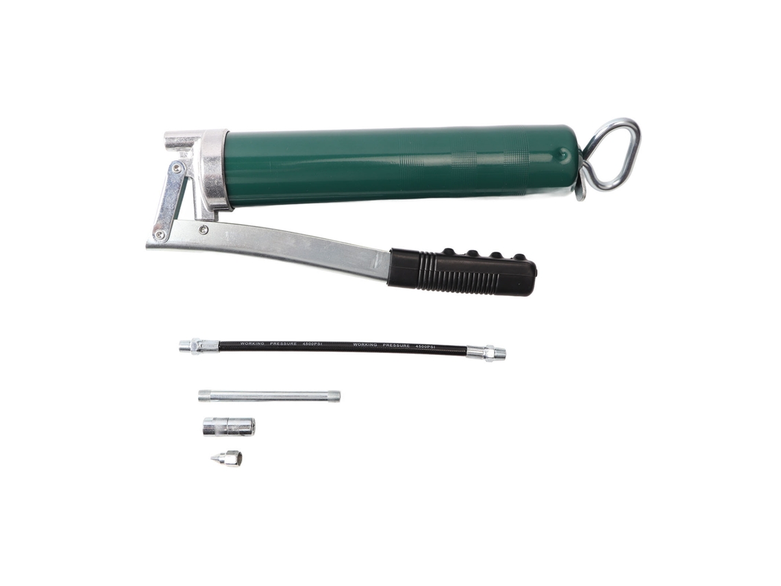 Pistola de engrase manual de 400 cc con manguera flexible para industria y taller