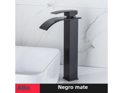 (tipo A Negro - Alto) Grifo Monomando Moderno De Acero Inoxidable Para Agua Fría Y Caliente