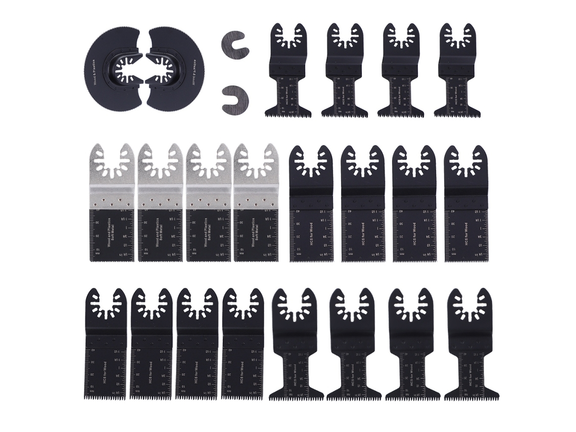 Juego De 24 Cuchillas Oscilantes Multifuncionales Para Carpintería Y Metalurgia.