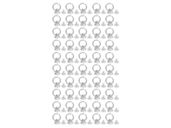 50 Juegos De Remaches De Cabeza Redonda Con Anillo De Tracción Para Funda De Teléfono Móvil Y Cinturón, Color Plata.