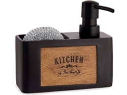 Dispensador de Jabón VERSA (Negro - Plástico - 6 x 13 x 15 cm) )