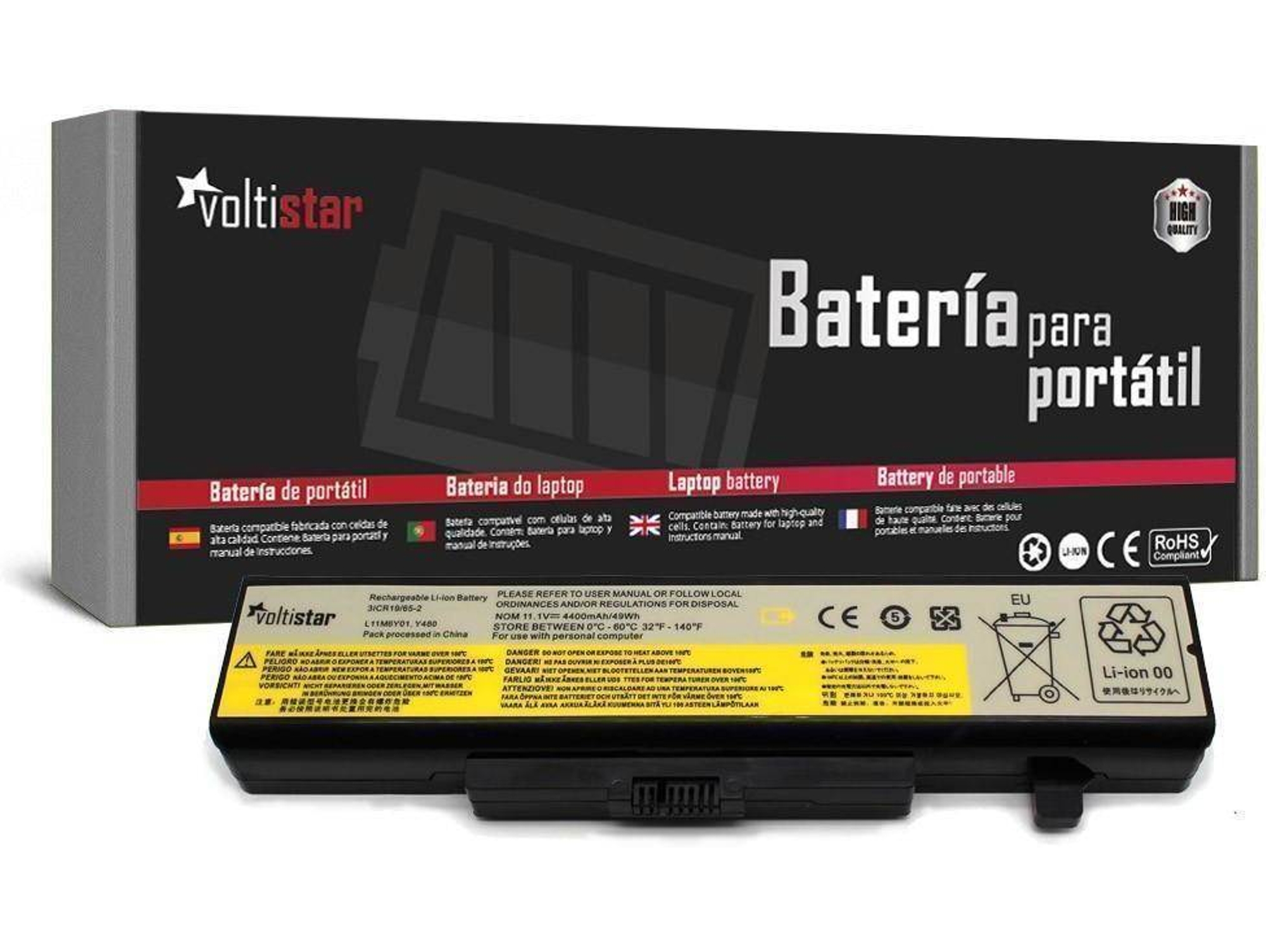 Batería para Portátil VOLTISTAR Lenovo Ideapad G480 G585 Y480 Iy485 Y580 Z380 Z580