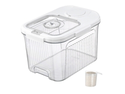 Caja De Armazenamento De Arroz Transparente Selada Com Interruptor Magnético Para Cozinha