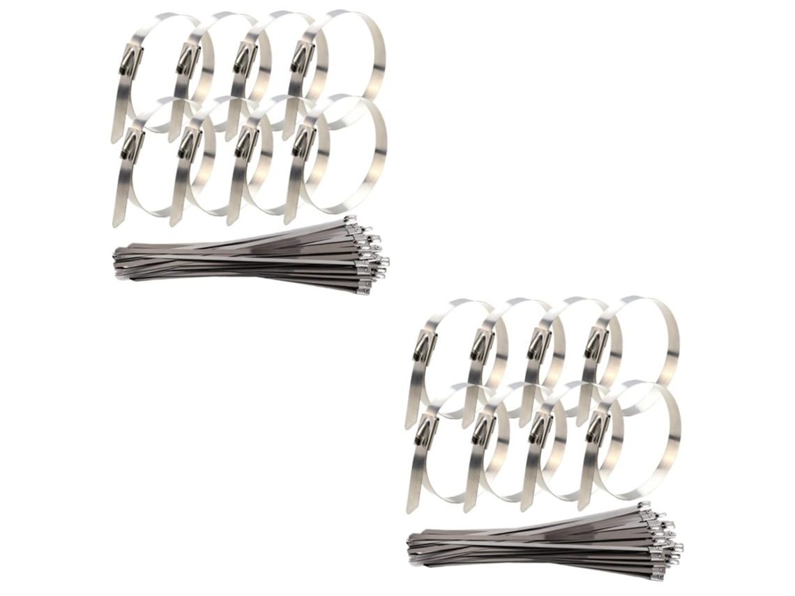Bridas De Acero Inoxidable De 60 Piezas, Multiusos, De Alta Resistencia.
