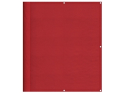 Biombo para balcón 120x80 cm 100% poliéster Oxford rojo EXCLUSIVO DE MAISON