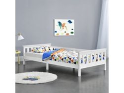 Estructura de Cama Infantil [EN.CASA] (Blanco - Madera - 90x200 cm)