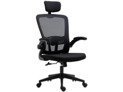 Silla De Oficina De Malla Negra Con Soporte Lumbar Ajustable