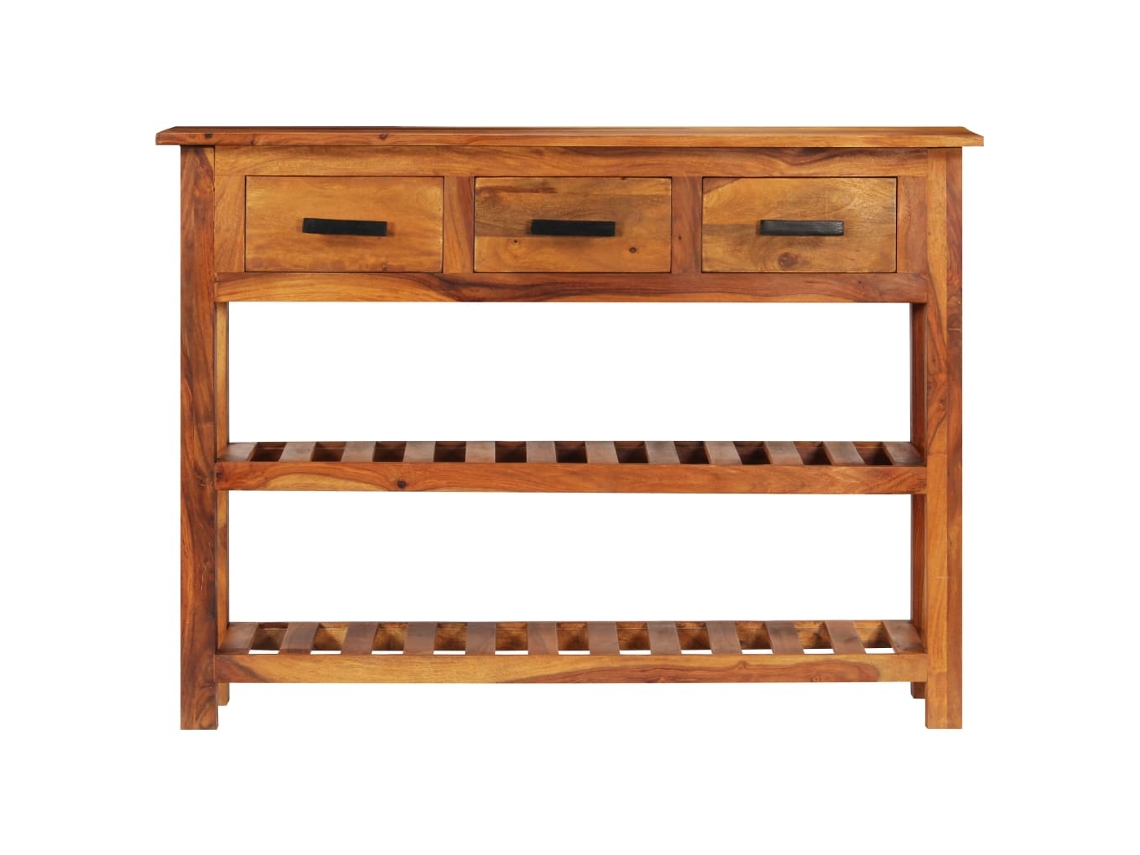 Maison Exclusive - Aparador Con 3 Cajones Madera Maciza De Acacia 110x30x80 Cm