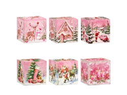 Cajas de regalo navideñas de papel vintage, temática de Papá Noel JEIIBRZUI