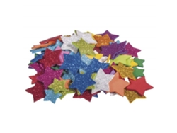 Estrellas de gomaespuma con purpurina Hobby Rayher, 2 unidades 30231000 Rayher