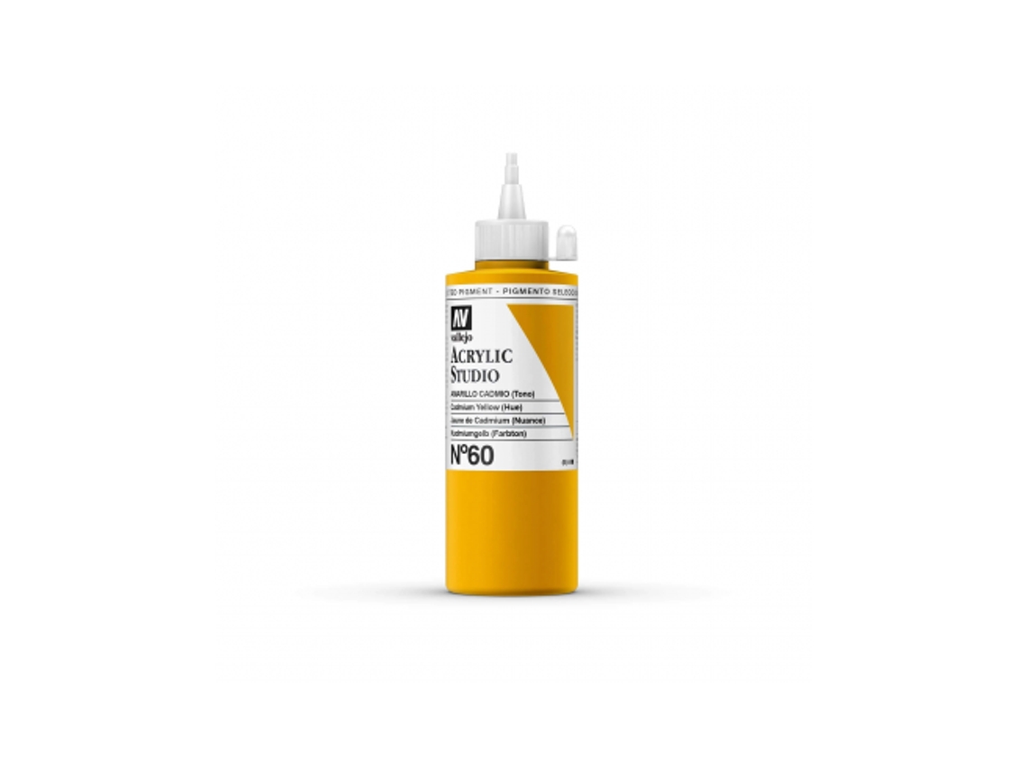 Pintura Acrilica Vallejo Studio 200 Ml (60 Amarillo Cadmio)