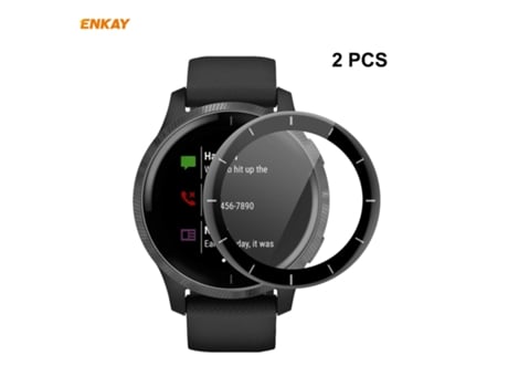 Para Venu 2 / Vivoactive 4 45mm 2 piezas ENKAY Hat-Prince 3D Pantalla completa pieza de borde suave + película protectora de pantalla PMMA HD