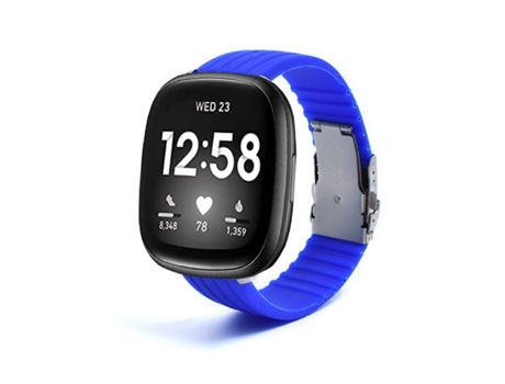 Correa Silicona Líquida para Fitbit by Google Versa 3 Azul Claro