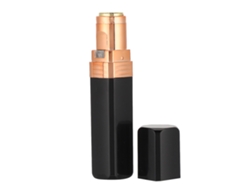 Depiladora Eléctrica Mini En Forma De Labial Compacta Y Bonita Para Mujer Depilación Facial Y Corporal Negro Brillante