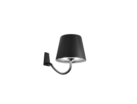 Lámpara de Pared Poldina Gris Oscuro LED Recargable y Regulable ZAFFERANO