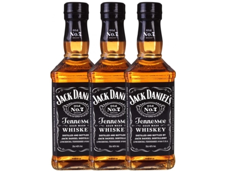 Whisky Bourbon JACK DANIEL'S Jack Daniel's Old No. 7 (0.35 L - 3 unidades)