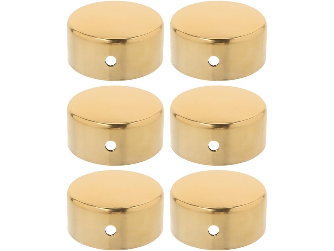 Juego De 6 Tapones Redondos De Acero Inoxidable De 45 Mm Para Pasamanos.