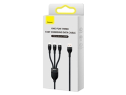 Flash serie 3 en 1 cable de datos de carga rápida universal (usb-a a micro lightning tipo-c) 100w BASEUS Flash Series