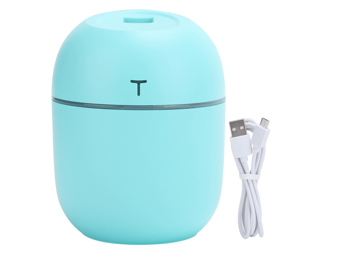 Difusor de aceites esenciales mini humidificador portátil USB de 5 V con luz nocturna LED.