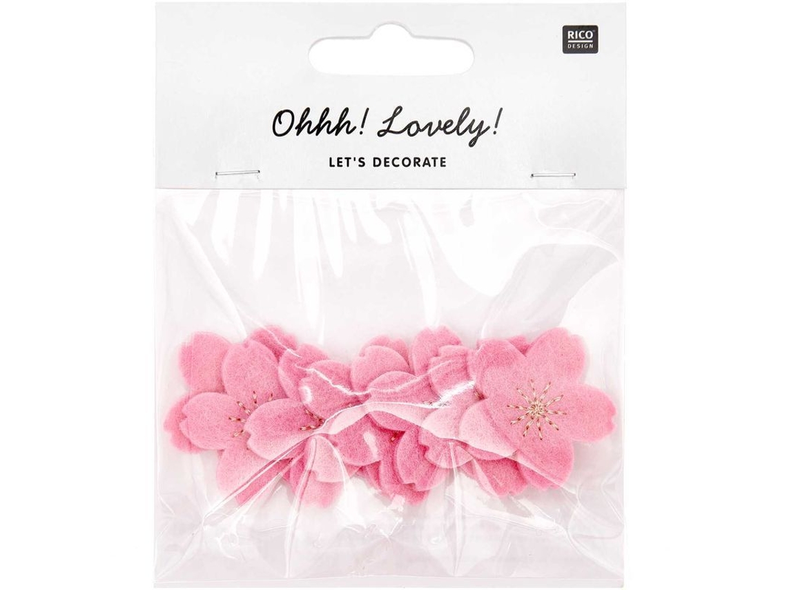 8 Confeti Cherry Blossom, fieltro de oro rosa.