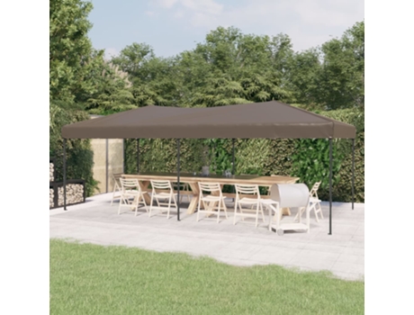 MAISON EXCLUSIVE Carpa para fiestas plegable gris taupe 3x6 m