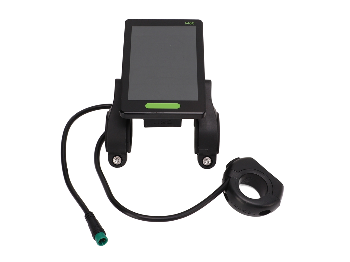 Painel De Controle Lcd M6c Para Bicicleta Elétrica (tela Grande Conector À Prova D'água)