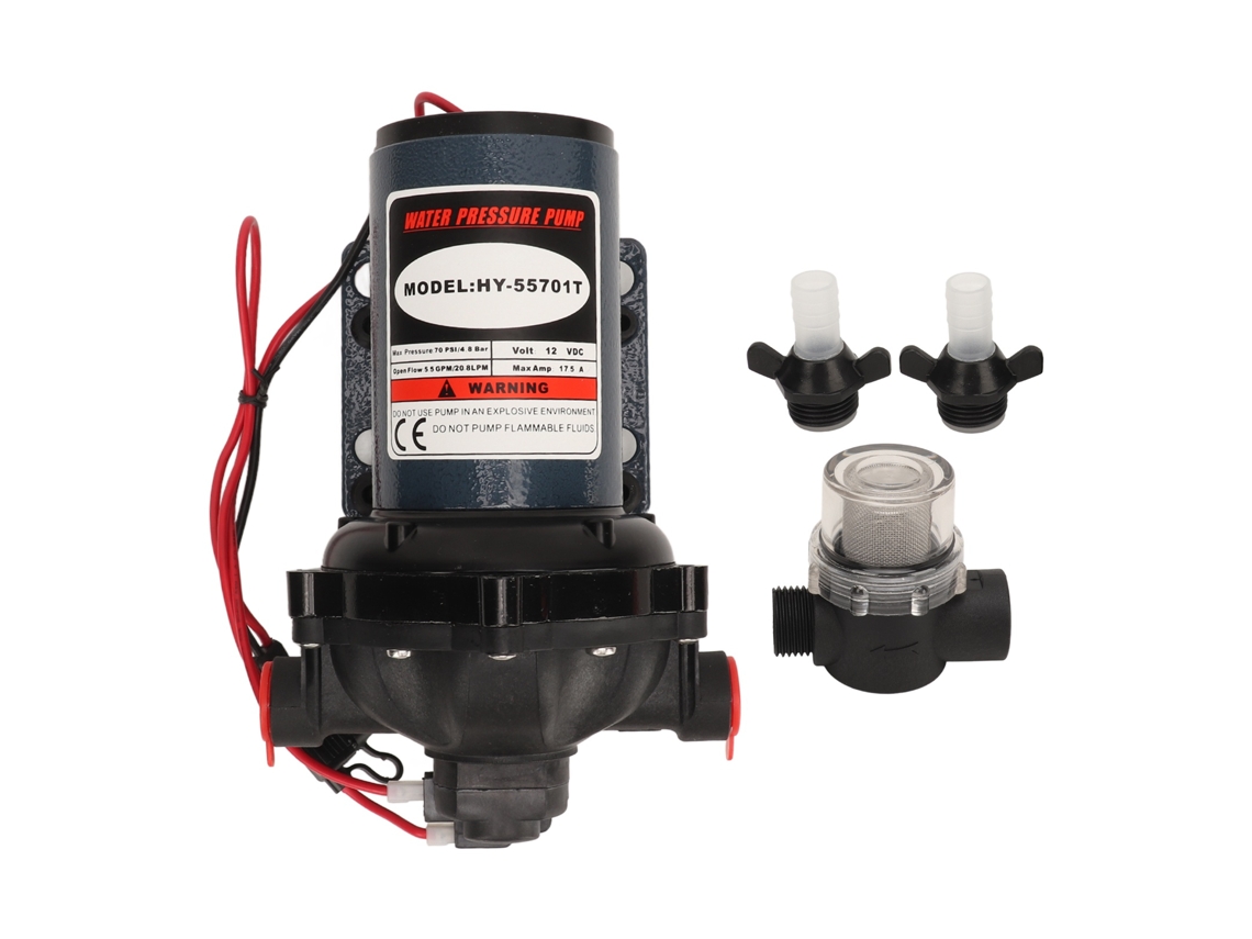 Bomba de lavado de 12 V CC y 70 psi para autocaravanas, barcos y yates, serie 51