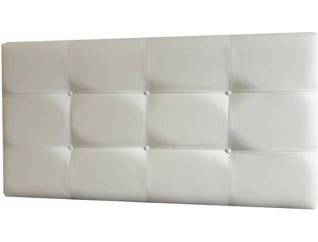 Cabecero DECORQUALITY Texas Botones (Blanco - Polipiel - 105 x 70 cm)
