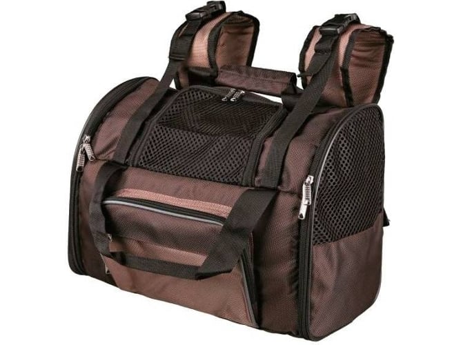 Transportín para Perros TRIXIE Reflector (Marrón - 41x30x21cm - Poliéster - 1 Un - S - Porte Pequeño)
