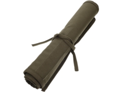 Estuche De Viaje De Lona Verde Militar Para Lápices, Portapinceles Y Bolsa De Almacenamiento.
