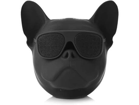 Altavoz Bluetooth inalámbrico Sistema de sonido portátil con forma de perro Alcance inalámbrico de 10 M Función de radio negro BISBISOUS