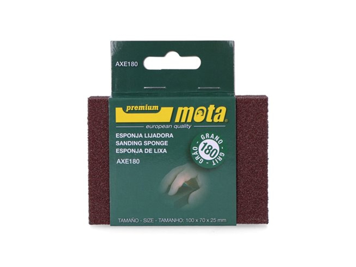 Papel de lija de esponja de óxido de aluminio, grano 180, Axe180 Mota