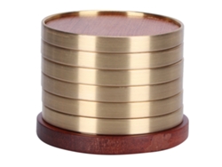 Juego De 6 Servilletas De Madera Con Plato/base Aislante De Palisandro Para La Ceremonia Del Té.