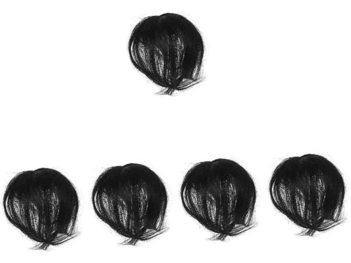 5pcs Peluca De Cabello Pièces Pelucas Pour Mujers Extensións X Fins Postiches Courts Topper