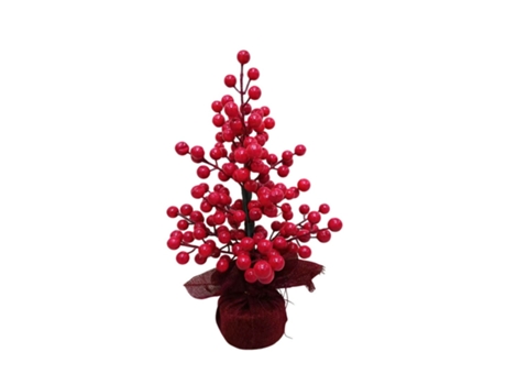 Árbol de Navidad pequeño de abeto artificial Mini Árbol de Navidad sobremesa Decoración Navidad Rojo 30cm