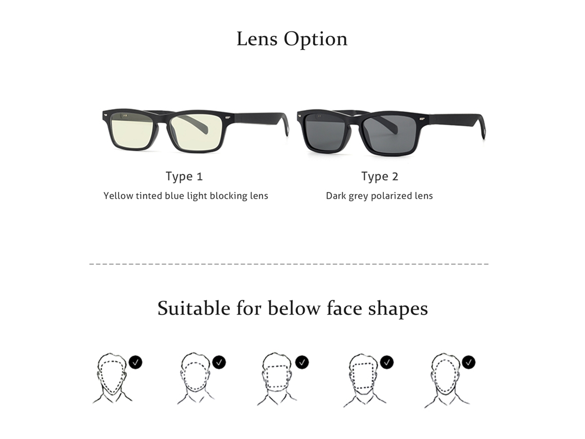 Gafas Inteligentes Con Audio Bluetooth 5.0, Micrófono, Lentes Polarizadas Y Bloqueo De Luz Azul.