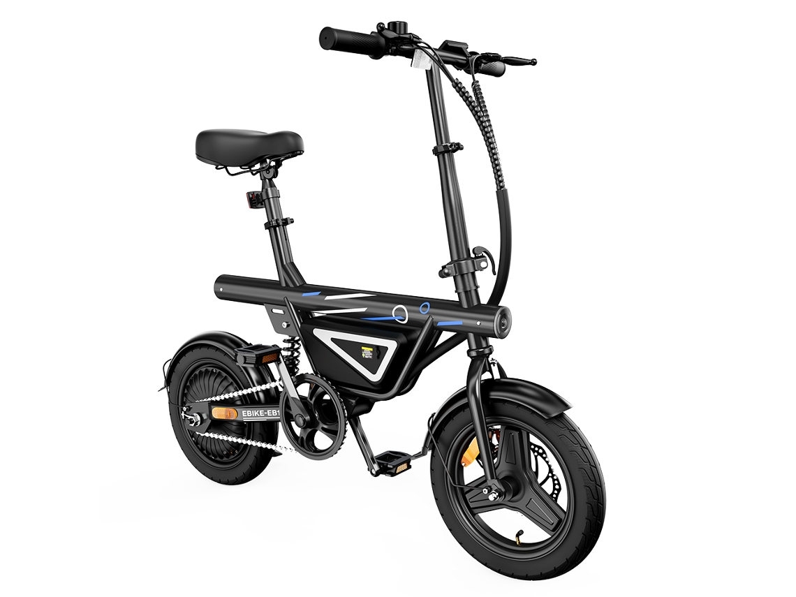 Bicicleta Eléctrica Plegable Iscooter Eb1s, Batería De 36 V Y 12 Ah, Con Control Mediante Aplicación.
