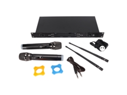 Sistema De Micrófono Inalámbrico 100 Canales 2 Antenas De Diversidad Uhf 106,68 Metros