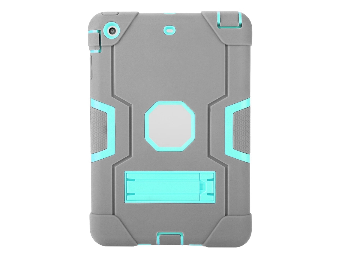 Funda protectora rígida para iPad Mini 1/2/3, antigolpes, gris, verde y dorado claro