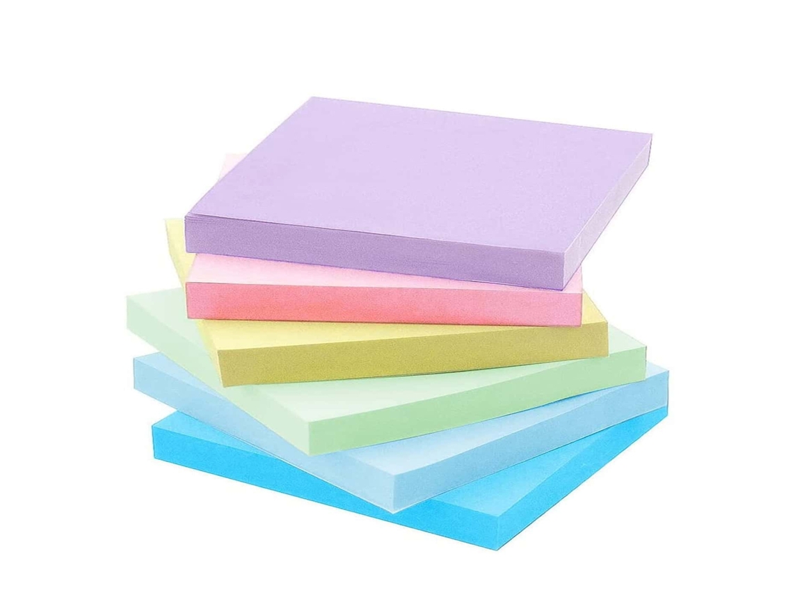 Bloc de notas Eifson 3x3, notas adhesivas, 6 colores (azul)