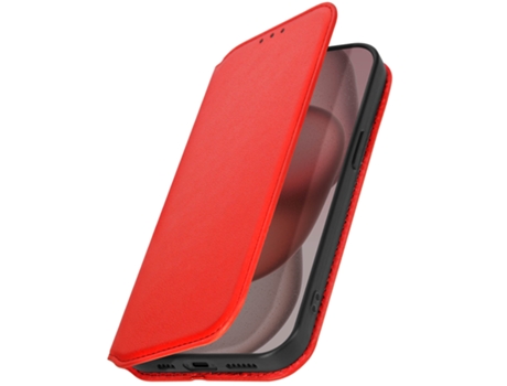Funda para iPhone 15 AVIZAR Piel Rojo
