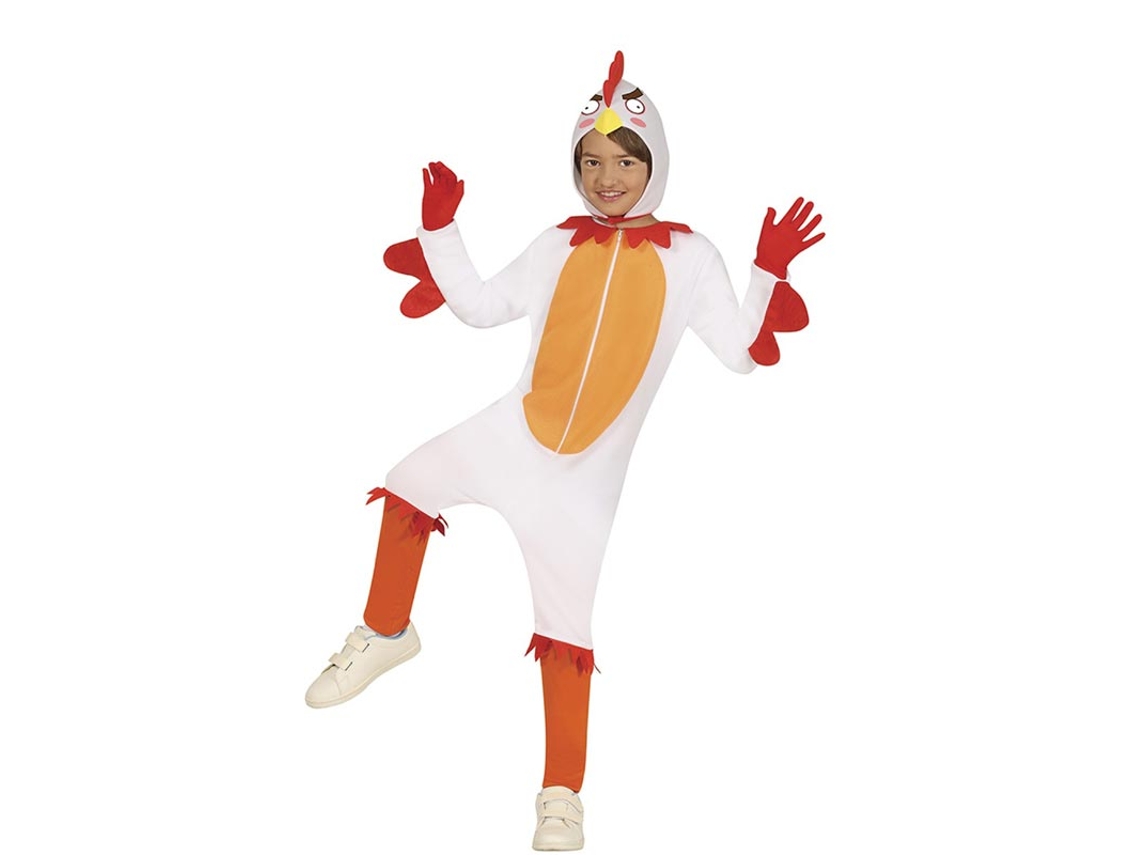 Disfraz de Pollo blanco con capucha para niños