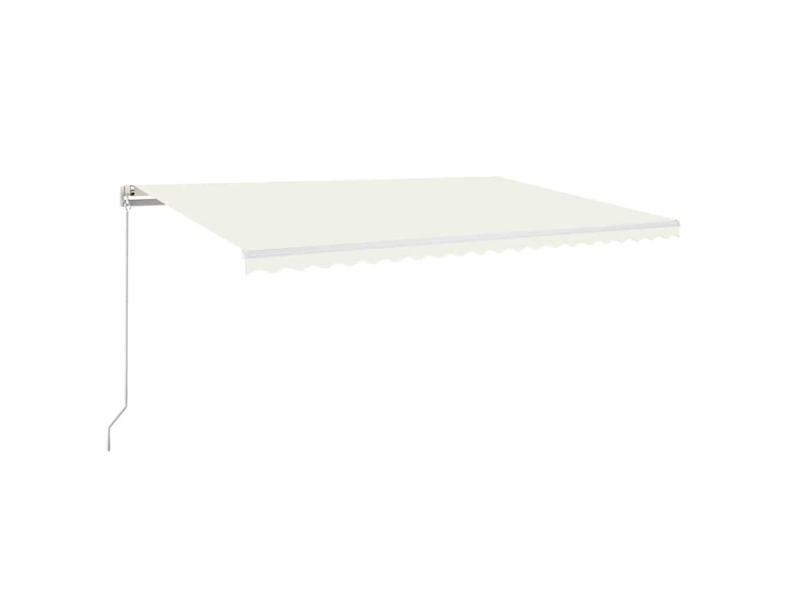 Maison Exclusive - Toldo Retráctil Manual Con Luz Led Crema 500x300 Cm