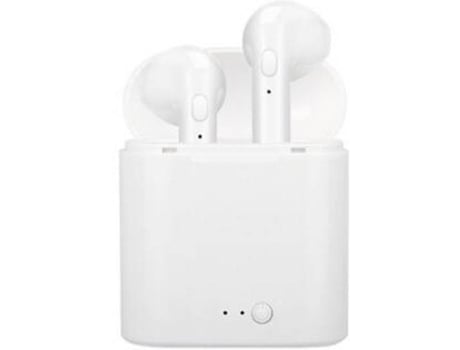 Auriculares Bluetooth True Wireless GETEK I7S (In Ear - Micrófono - Blanco)
