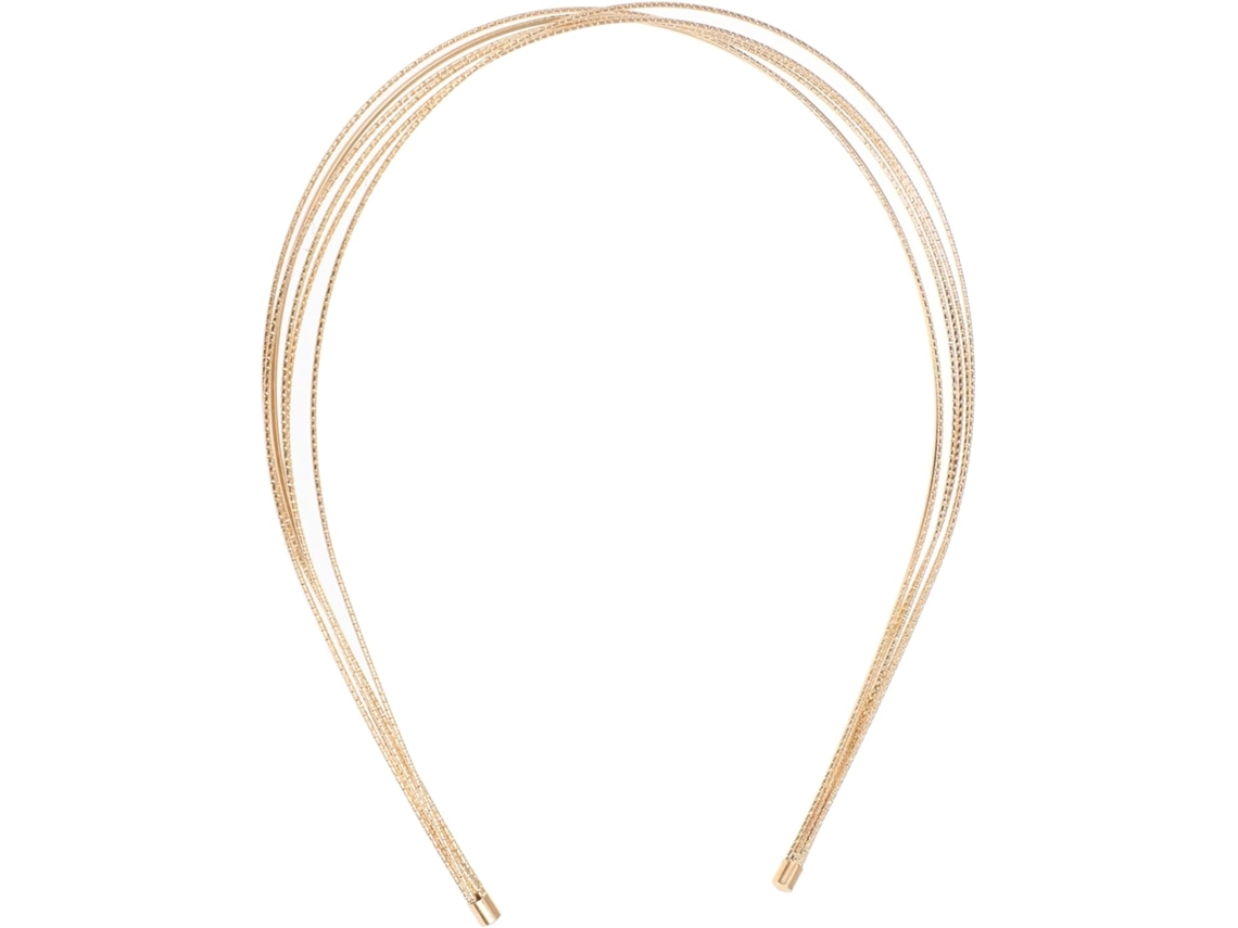 Diadema Metálica Multicapa, Accesorio Para El Cabello Ideal Para Bodas Y Eventos Especiales, Cómoda Para Niñas.