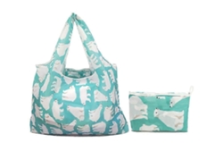 Bolsa de compras plegable de 18.5 * 27.6'', bolsa ecológica plegable para perros, bolsa reutilizable para mujer GOKOCO