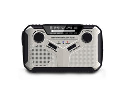 (gris) Radio Multifuncional, Generador De Manivela, Alimentación Solar, Interfaz Usb