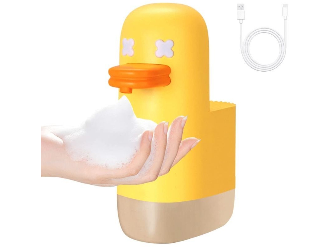 Dispensador Automático De Jabón Con Espuma, Recargable, Ipx4, Diseño De Patito Para Bebés.