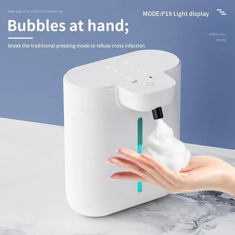 Dispensador De Jabón Automático De 500 Ml, Sin Contacto, Recargable Por Usb, Para Montaje En Pared